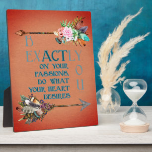 Plaque Photo Soyez Exactement Boho Style Flèches Fleurs Belles