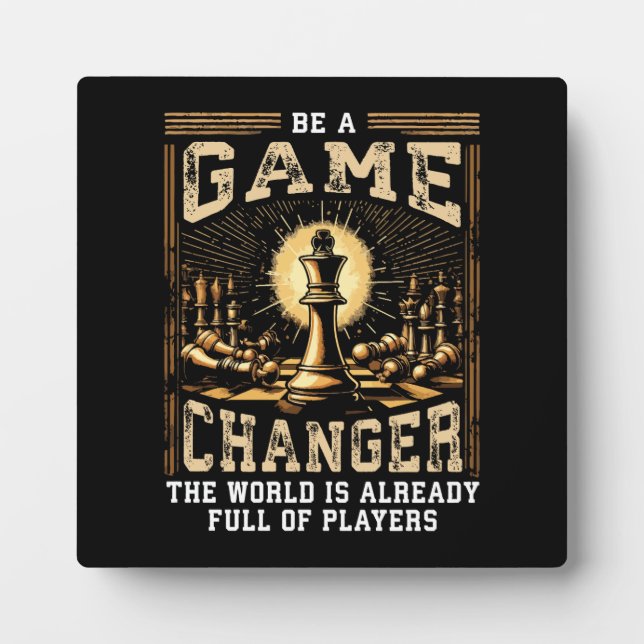 Plaque Photo Soyez un changeur de jeu - Motivation du succès de (Devant)