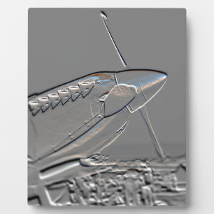 Plaque Photo Spitfire Mk 1A, avion en relief