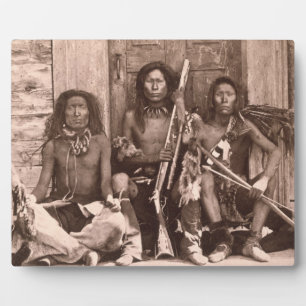 Plaque Photo Spokane Indians, 1861 (b/w photo)