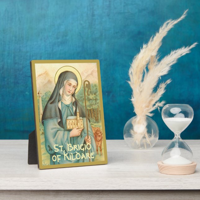Plaque Photo St. Brigid d'Irlande (M 014) 5"x7" (Côté)