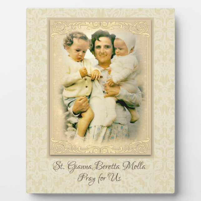 Plaque Photo St. Gianna Beretta Molla Mère catholique (Devant)