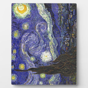 Plaque Photo Starry Night, Vincent Van Gogh.