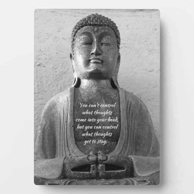Plaque Photo Statue de Bouddha antique, inspiration - chevalet  (Devant)