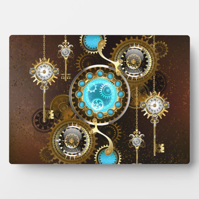 Plaque Photo Steampunk Rusty Background (Devant)