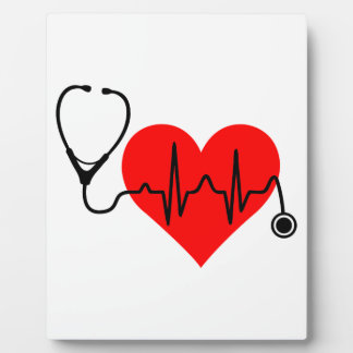 Plaque Photo Stéthoscope Battement de coeur Coeur