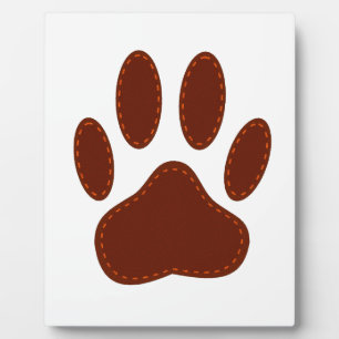 Plaque Photo Stitched Felt Dog Paw Print
