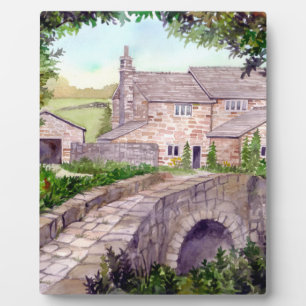 Plaque Photo Stone Bridge Watercolor