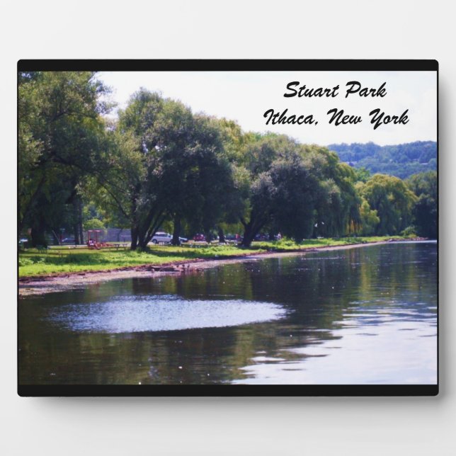 PLAQUE PHOTO STUART PARK, ITHACA, N.Y. (Devant)