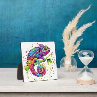 Plaque Photo Style d'aquarelle des teintures Chameleon