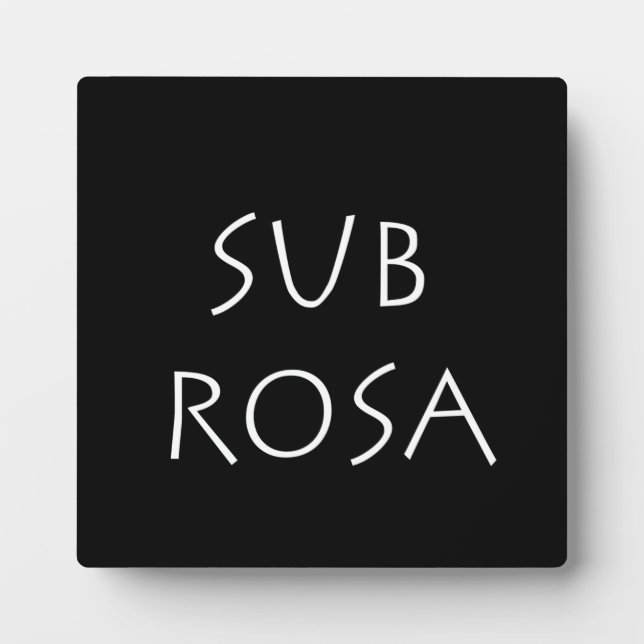 Plaque Photo Sub Rosa (Devant)