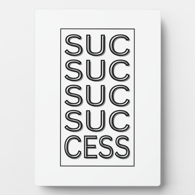 Plaque Photo Succès Inspiration Motivation Affirmation (Devant)