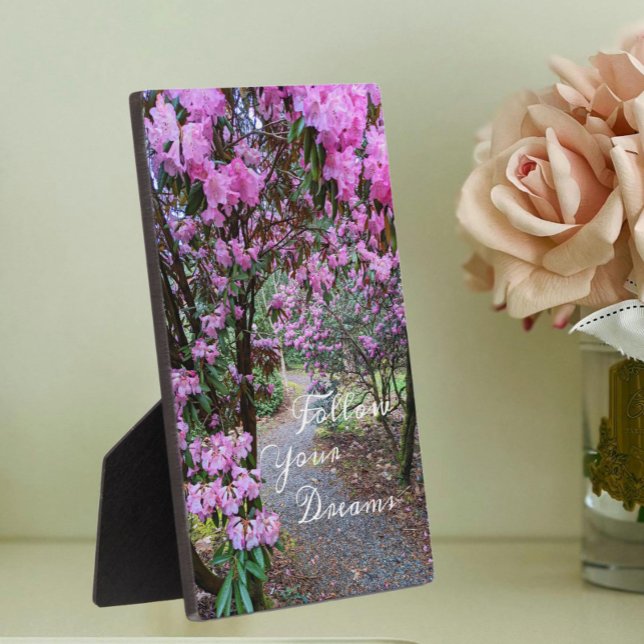 Plaque Photo Suivez votre chemin de jardin de devis Dreams (In Situ Angled)