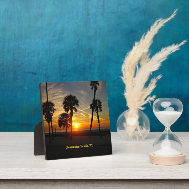 Plaque Photo Sunset de Clearwater Beach (Insitu)
