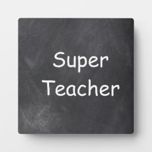 Plaque Photo Super Teacher Chalkboard