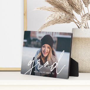 Plaque Photo Superposition de script Grad   Photo de graduation