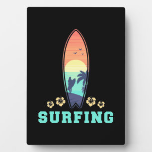 Plaque Photo Surf Et Fleur