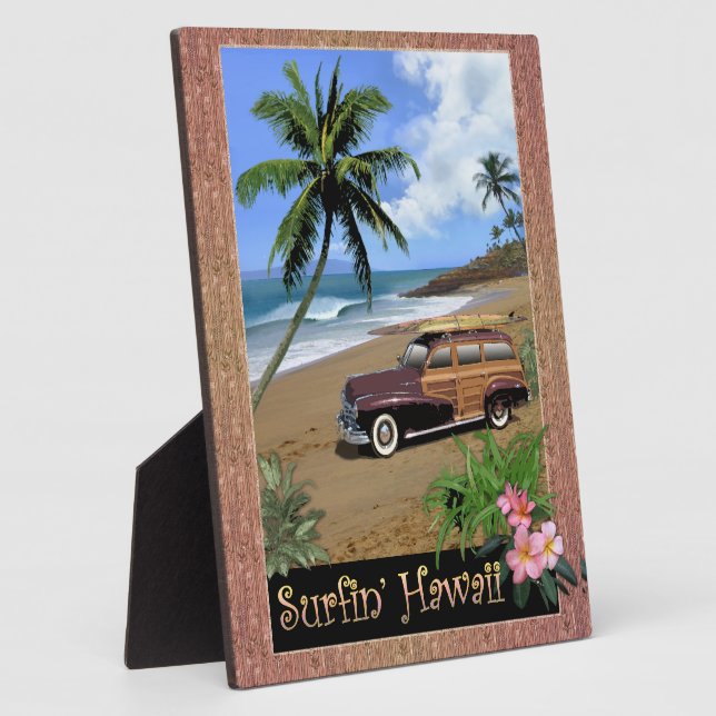 Plaque Photo Surfin' Hawaii (Côté)