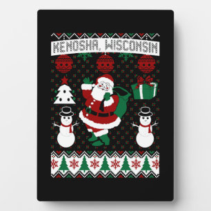 Plaque Photo Sweat moche de Noël Kenosha Wisconsin