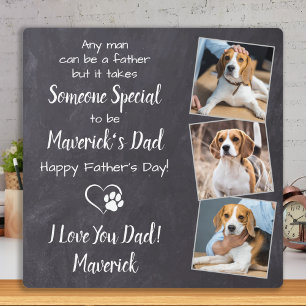 Plaque Photo Sweet Chien Papa Fête des pères personnalisée Anim