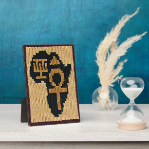 Plaque Photo Symbole Adinkra d'Ankh Afrique Crochet debout libr
