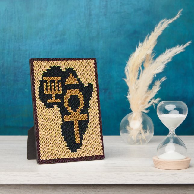 Plaque Photo Symbole Adinkra d'Ankh Afrique Imprimer Crochet Ar (Côté)