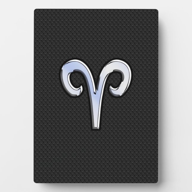 Plaque Photo Symbole de Chrome Like Aries Zodiac (Devant)