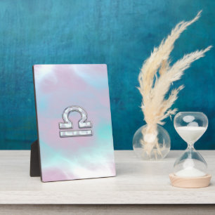 Plaque Photo Symbole de Libra Zodiac Mère de style perle