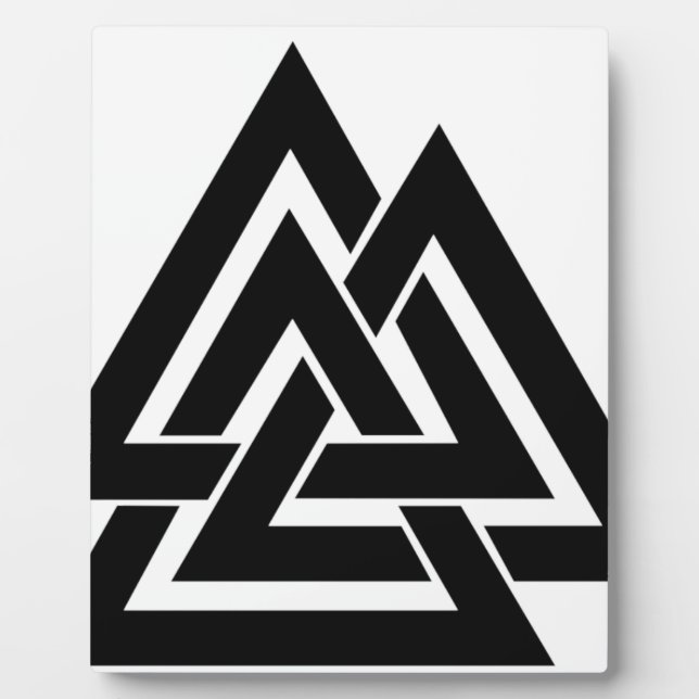Plaque Photo Symbole de protection nordique Valknut Viking Nors (Devant)