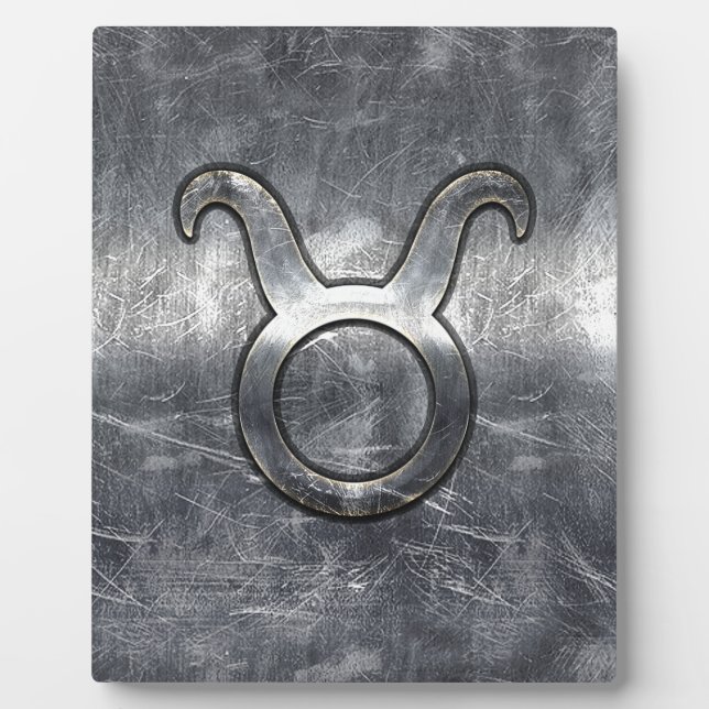 Plaque Photo Symbole Taurus Zodiaque en Grunge Style désossé (Devant)