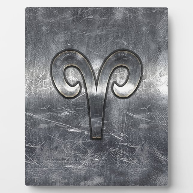 Plaque Photo SYMBOLE Zodiaque Aries Style industriel (Devant)