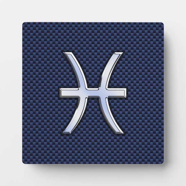 Plaque Photo Symbole zodiaque Pisces sur l'impression en fibre  (Devant)