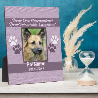 Plaque Photo Sympathie inconditionnelle de l'animal de compagni