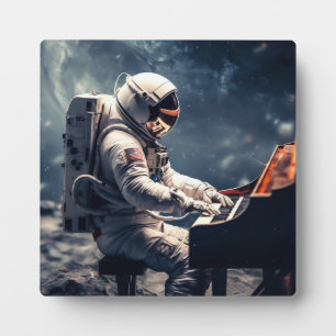 Plaque Photo Symphonie pour les étoiles   L'astronaute Piano su