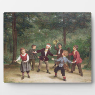 Plaque Photo T33268 Blind Man's Buff 91316me; enfants ; lecture