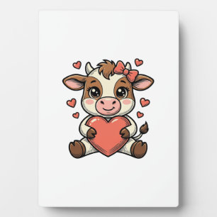 Plaque Photo T-shirt avec gravure vintage de bébé vache mignonn