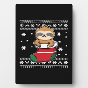 Plaque Photo T-shirt classique de Noël Sloth