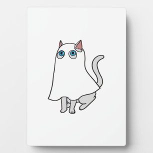Plaque Photo T-shirt classique Ghost Cat_1