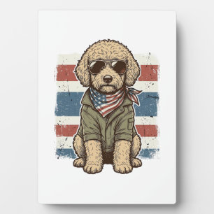 Plaque Photo T-shirt de conception de gravure vintage de chien 