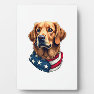 Plaque Photo T-shirt vintage à visage de Golden Retriever patri