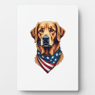 Plaque Photo T-shirt vintage avec foulard patriotique pour Gold