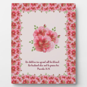 Plaque Photo Table encadrée rose Top 8 x 10