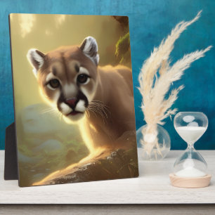 Plaque Photo Table Mountain Cougar Wildlife Portrait