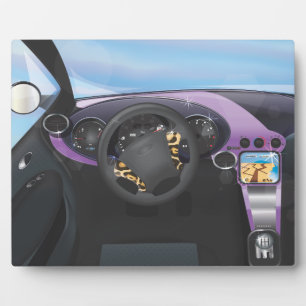 Plaque Photo Tableau de bord de voiture de sport