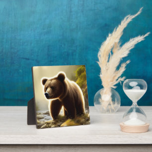 Plaque Photo Tablet PC Portrait Faune Ours Brown