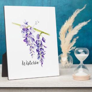 Plaque Photo Tabletop botanique à l'aquarelle Wisteria