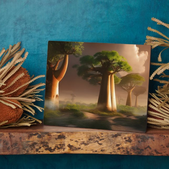 Plaque Photo Tablette Madagascar Baobab Imaginaire forestier (Côté)