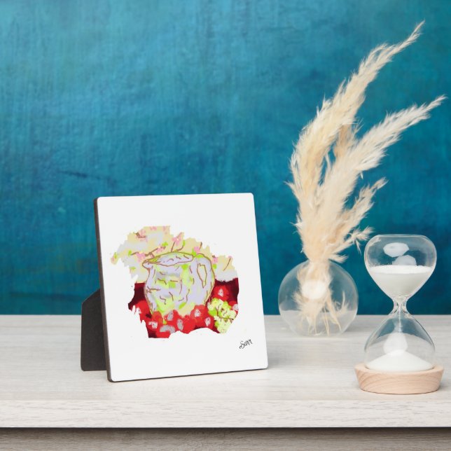 Plaque Photo Tablette W/Canvas : Pitcher à vie fixe avec fruits (Insitu)