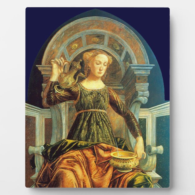 PLAQUE PHOTO TAROTS DE RENAISSANCE ANTIQUE 14 / TEMPÉRANCE (Devant)