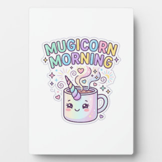 Plaque Photo Tasse Licorne Mugicorn Matin Graphisme Zazzle Créa